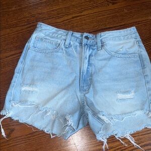 Just USA Light Wash Distressed Jean Shorts